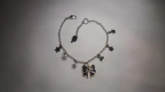 Elegant Star Charm Bracelet – Minimalist Bow Chain Jewelry
