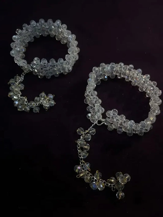 Elegant Crystal Charm Bracelets – Handmade Sparkling Beaded Jewelry