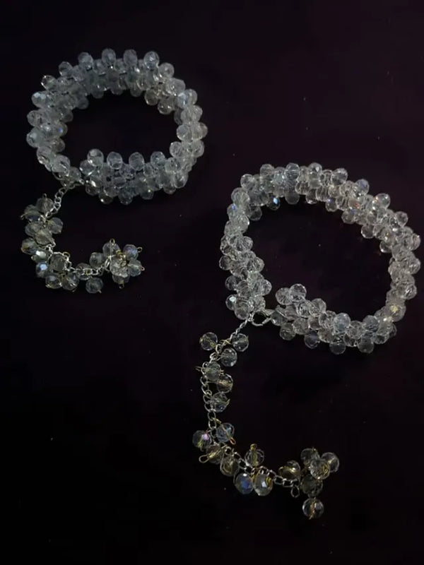 Elegant Crystal Charm Bracelets – Handmade Sparkling Beaded Jewelry