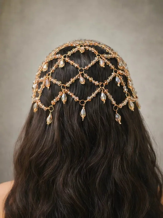 Luxury Crystal Hair Crown – Elegant Handmade Bridal Hair Accessory